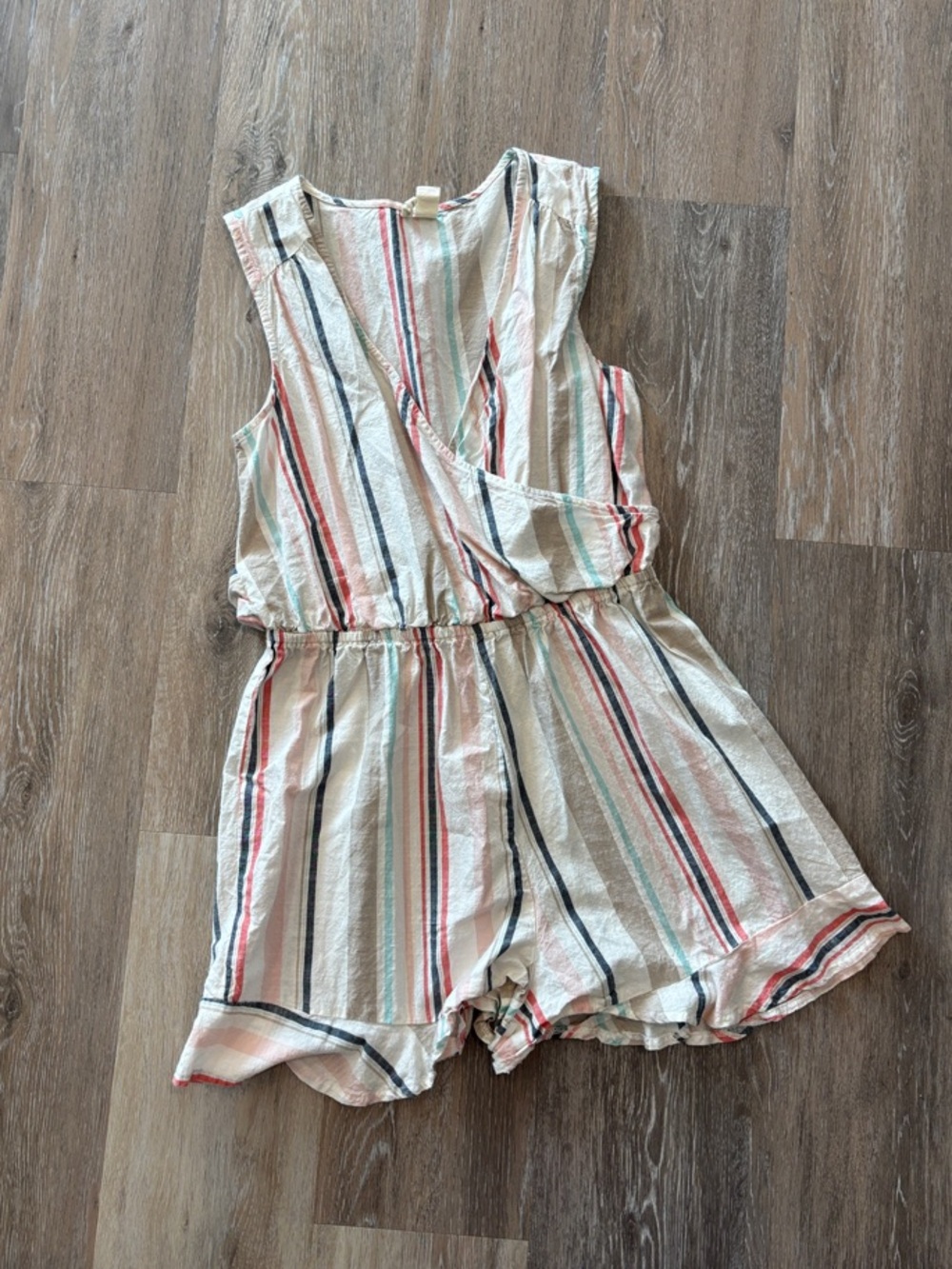 Striped Multi-Color Sleeveless Romper